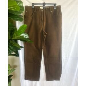VINTAGE Jones New York Brown Everyday Stretch Jeans Womens Size 14